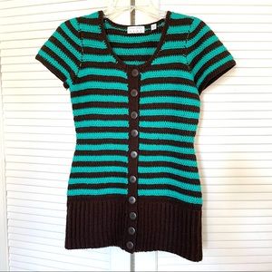 UO Kimchi & Blue Striped Cardigan Vest Size XS